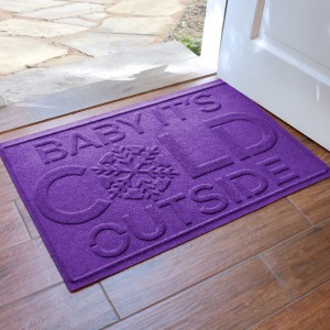 The Holiday Aisle Aqua Shield Baby It's Cold Doormat HLDY7892